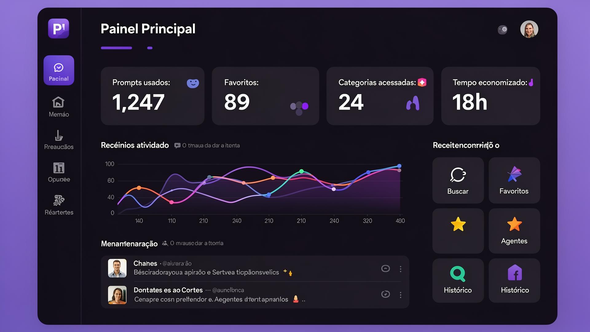 Captura — Painel principal